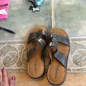 Natural Soul brown padded sandal